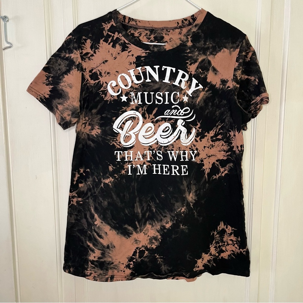 Bleached distressed Graphic Tee XL